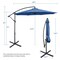 10 Feet Offset Umbrella with 8 Ribs Cantilever and Cross Base Tilt Adjustment
